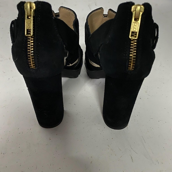 BCBG MaxAzaria Suede Sandals with Chunky Heels, Si - Picture 3 of 6